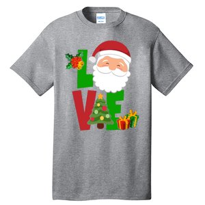 Love Santa Claus Christmas Holiday Cute Tall T-Shirt