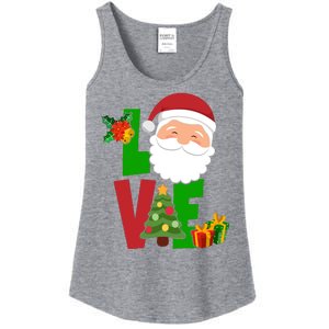 Love Santa Claus Christmas Holiday Cute Ladies Essential Tank