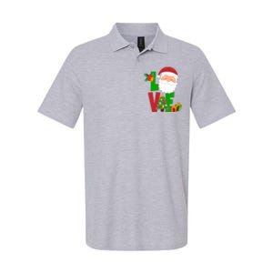 Love Santa Claus Christmas Holiday Cute Softstyle Adult Sport Polo