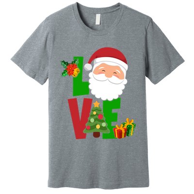Love Santa Claus Christmas Holiday Cute Premium T-Shirt