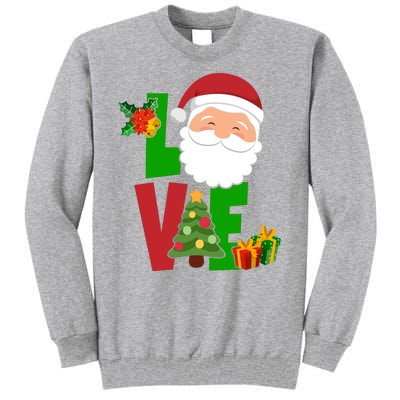 Love Santa Claus Christmas Holiday Cute Tall Sweatshirt