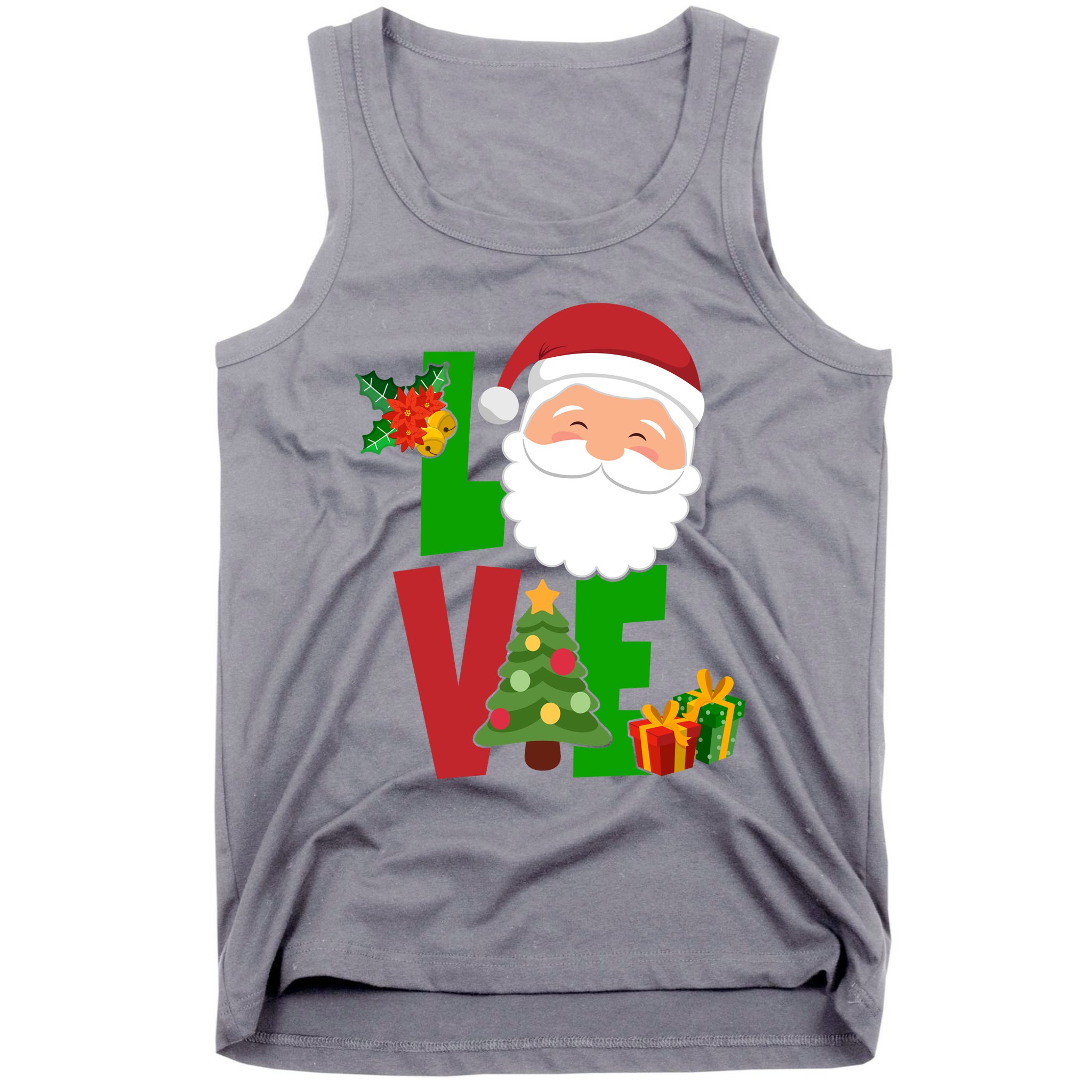 Love Santa Claus Christmas Holiday Cute Tank Top