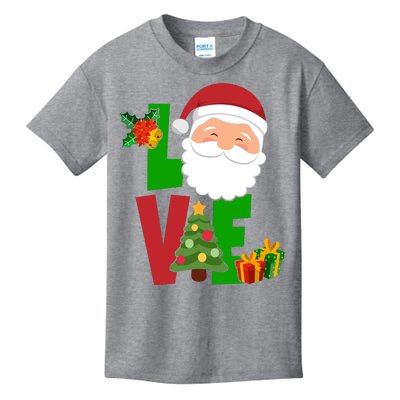 Love Santa Claus Christmas Holiday Cute Kids T-Shirt