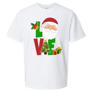 Love Santa Claus Christmas Holiday Cute Sueded Cloud Jersey T-Shirt