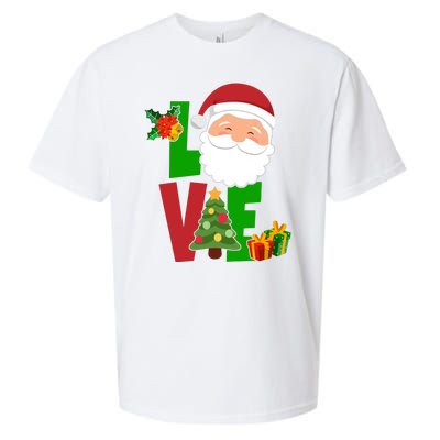 Love Santa Claus Christmas Holiday Cute Sueded Cloud Jersey T-Shirt