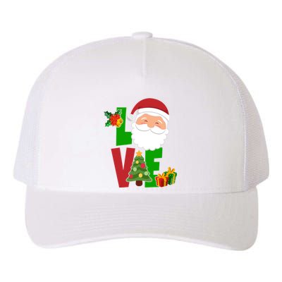 Love Santa Claus Christmas Holiday Cute Yupoong Adult 5-Panel Trucker Hat