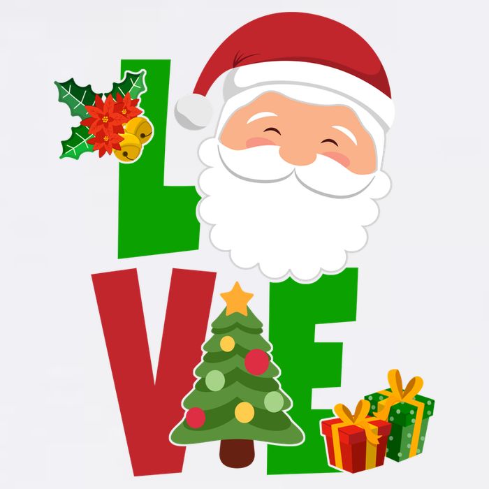 Love Santa Claus Christmas Holiday Cute Cooling Performance Crew T-Shirt