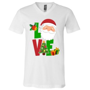 Love Santa Claus Christmas Holiday Cute V-Neck T-Shirt