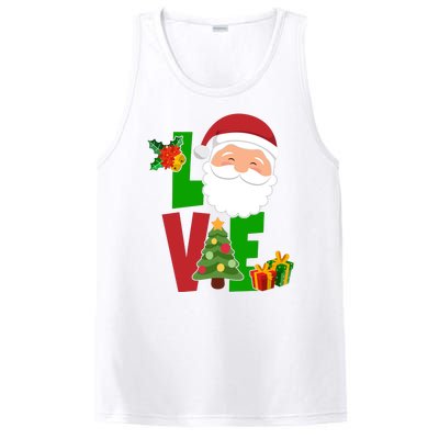 Love Santa Claus Christmas Holiday Cute PosiCharge Competitor Tank