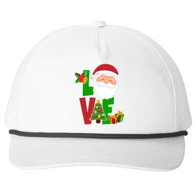 Love Santa Claus Christmas Holiday Cute Snapback Five-Panel Rope Hat