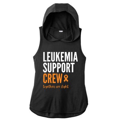 Leukemia Support Crew Together We Fight Ladies PosiCharge Tri-Blend Wicking Draft Hoodie Tank