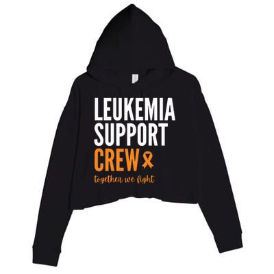 Leukemia Support Crew Together We Fight Crop Fleece Hoodie