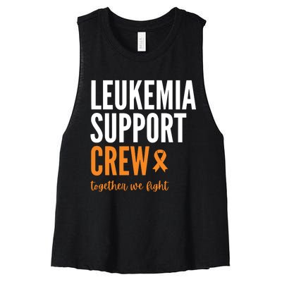 Leukemia Support Crew Together We Fight Women's Racerback Cropped Tank