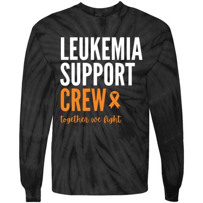 Leukemia Support Crew Together We Fight Tie-Dye Long Sleeve Shirt