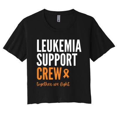 Leukemia Support Crew Together We Fight Women's Crop Top Tee