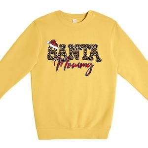 Leopard Santa Claus Christmas Western Santa Gift Premium Crewneck Sweatshirt