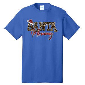 Leopard Santa Claus Christmas Western Santa Gift Tall T-Shirt