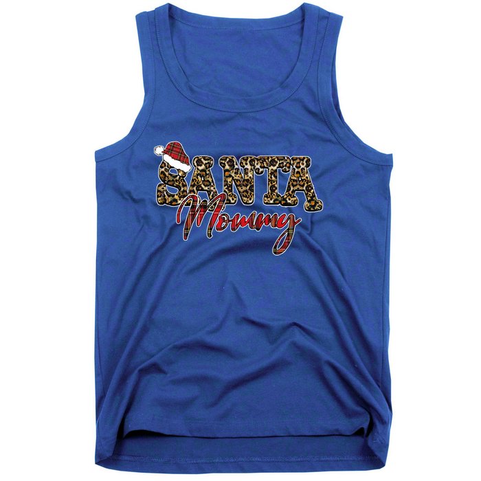 Leopard Santa Claus Christmas Western Santa Gift Tank Top