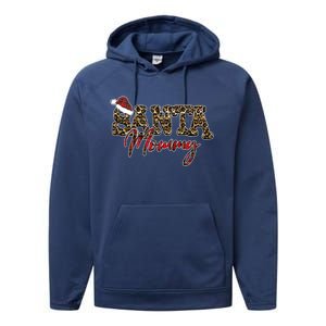 Leopard Santa Claus Christmas Western Santa Gift Performance Fleece Hoodie