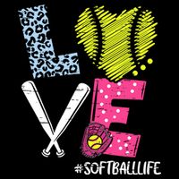 Love Softball Coach Player Softball Life Cooling Performance Crew T-Shirt