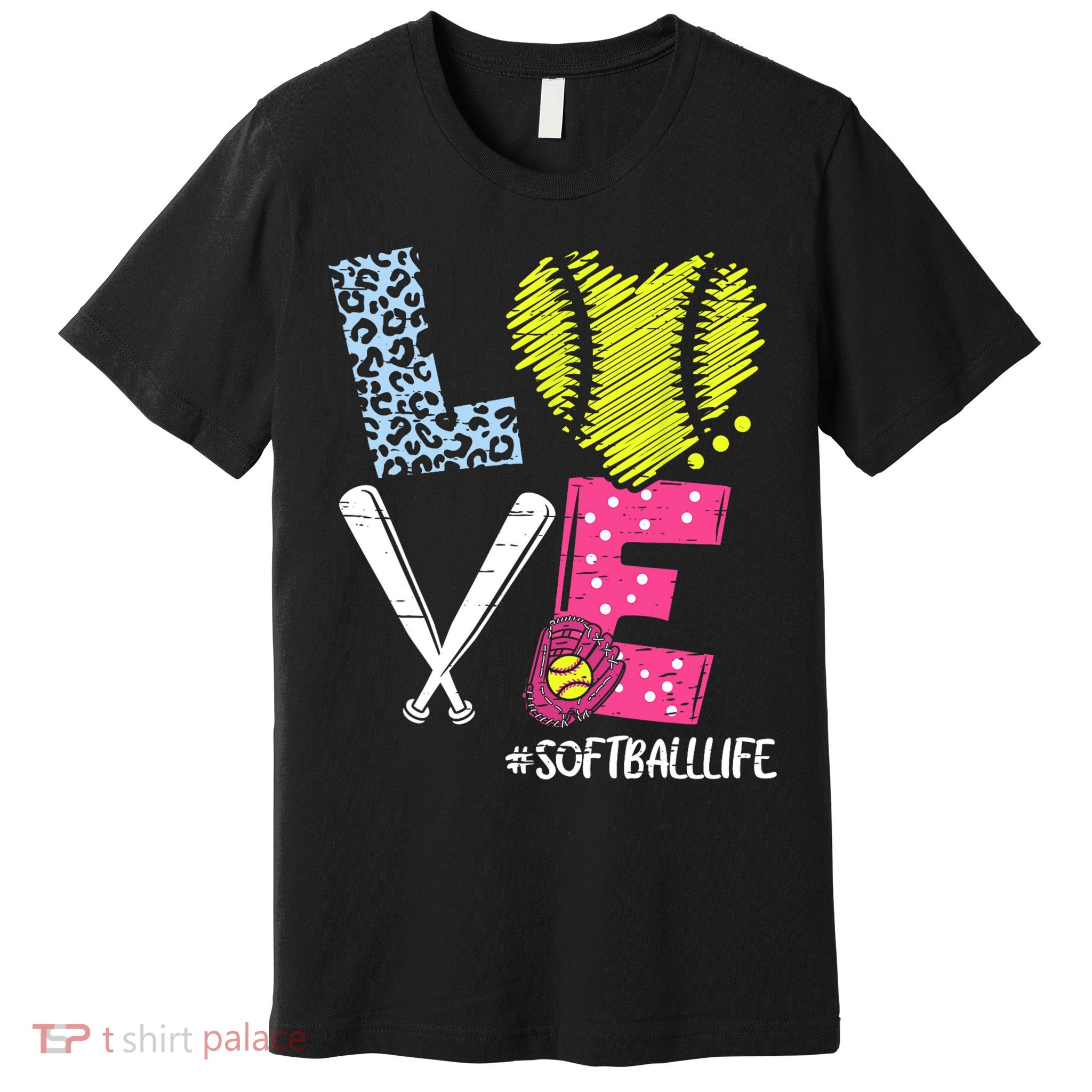 Love Softball Coach Player Softball Life Premium T-Shirt