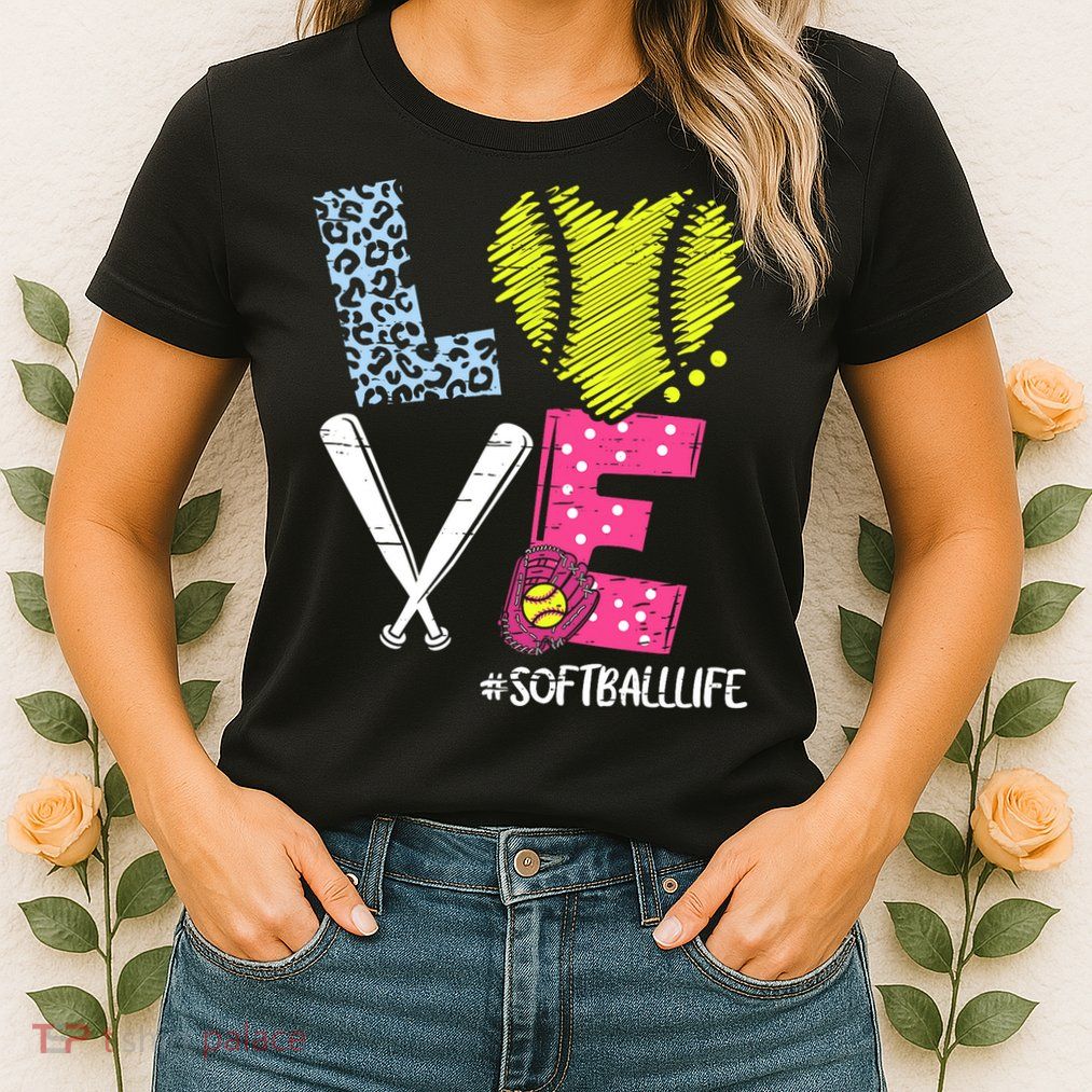 Love Softball Coach Player Softball Life Womens T-Shirt