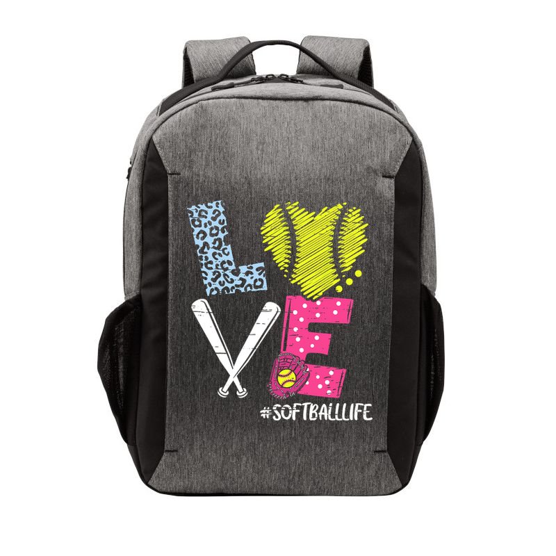 Love Softball Coach Player Softball Life Vector Backpack