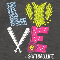 Love Softball Coach Player Softball Life Vector Backpack