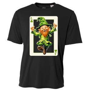 Leprechaun Shamrock Card St Paddys Day Festival Cooling Performance Crew T-Shirt