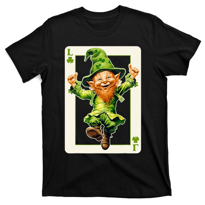 Leprechaun Shamrock Card St Paddys Day Festival T-Shirt