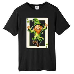 Leprechaun Shamrock Card St Paddys Day Festival Tall Fusion ChromaSoft Performance T-Shirt