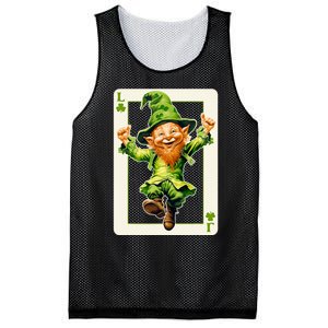 Leprechaun Shamrock Card St Paddys Day Festival Mesh Reversible Basketball Jersey Tank