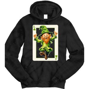 Leprechaun Shamrock Card St Paddys Day Festival Tie Dye Hoodie