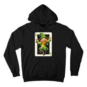 Leprechaun Shamrock Card St Paddys Day Festival Tall Hoodie