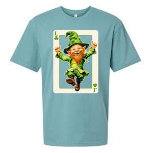 Leprechaun Shamrock Card St Paddys Day Festival Sueded Cloud Jersey T-Shirt