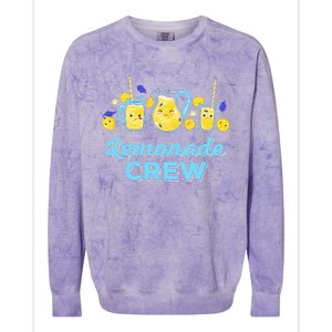 Lemonade Stand Crew and Boss Lemon Juice Summer Colorblast Crewneck Sweatshirt