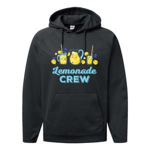 Lemonade Stand Crew and Boss Lemon Juice Summer Performance Fleece Hoodie