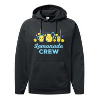 Lemonade Stand Crew and Boss Lemon Juice Summer Performance Fleece Hoodie