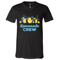 Lemonade Stand Crew and Boss Lemon Juice Summer V-Neck T-Shirt