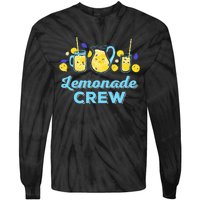 Lemonade Stand Crew and Boss Lemon Juice Summer Tie-Dye Long Sleeve Shirt