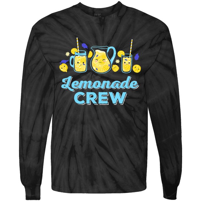 Lemonade Stand Crew and Boss Lemon Juice Summer Tie-Dye Long Sleeve Shirt