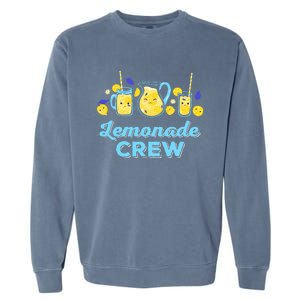 Lemonade Stand Crew and Boss Lemon Juice Summer Garment-Dyed Sweatshirt