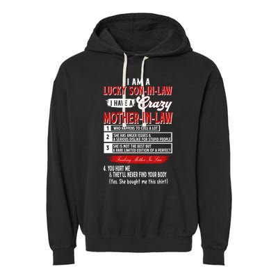Like Soninlaw Crazy Motherinlaw Garment-Dyed Fleece Hoodie