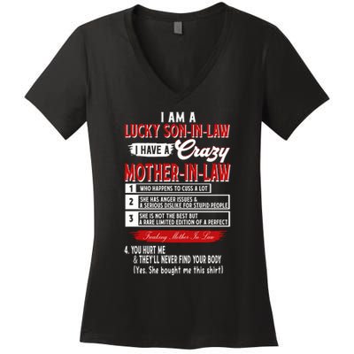 Like Soninlaw Crazy Motherinlaw Women's V-Neck T-Shirt