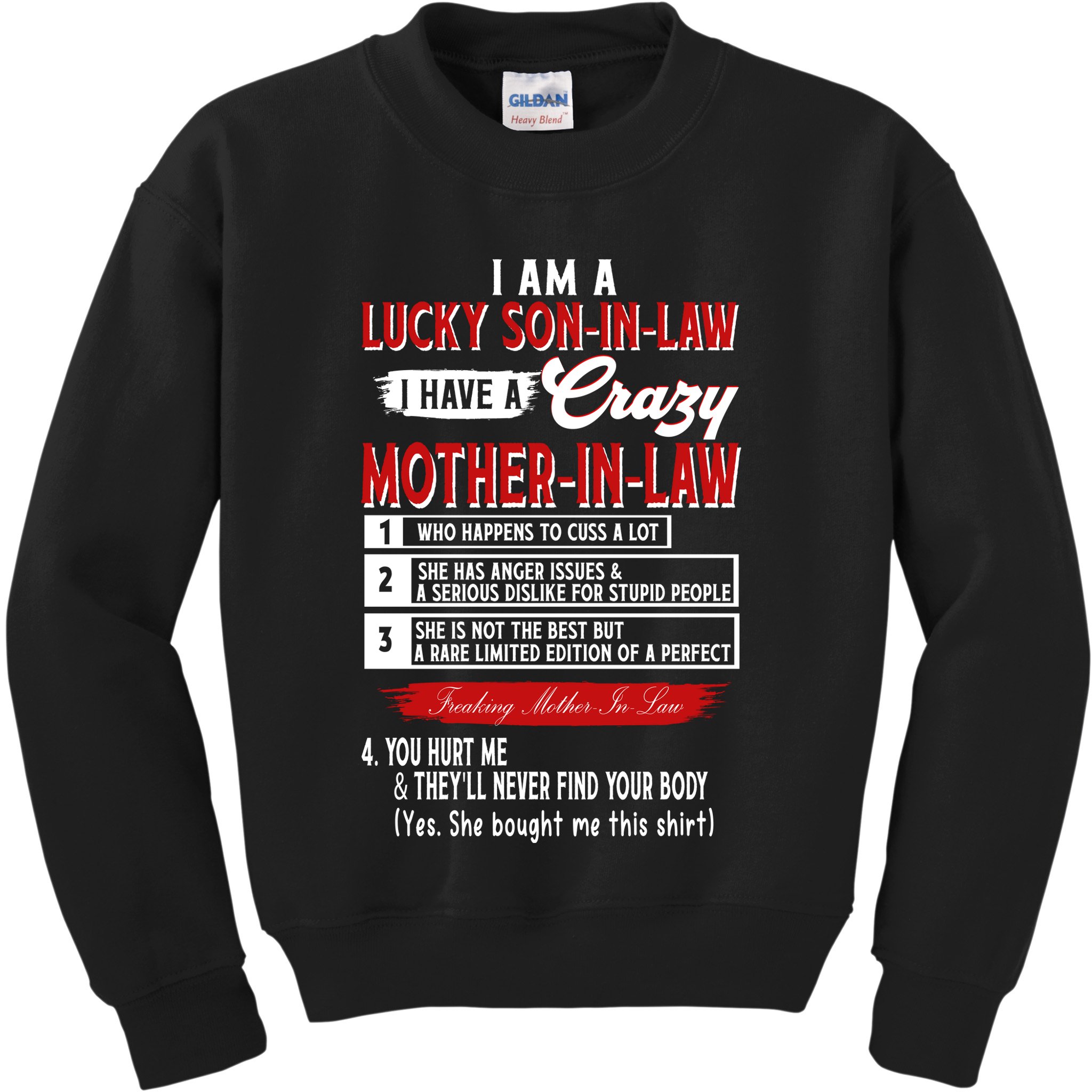 Like Soninlaw Crazy Motherinlaw Kids Sweatshirt