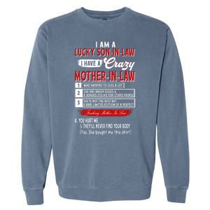 Like Soninlaw Crazy Motherinlaw Garment-Dyed Sweatshirt