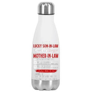 Like Soninlaw Crazy Motherinlaw Stainless Steel Insulated Water Bottle