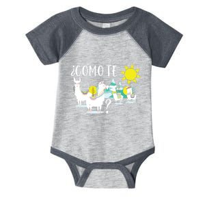 Llama Shirts Como Te LLamas Funny Spanish Teacher Gift Infant Baby Jersey Bodysuit