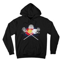 Lacrosse Sticks Crossed Helmet Lax Colorado Flag Hoodie