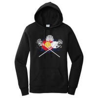 Lacrosse Sticks Crossed Helmet Lax Colorado Flag Women's Pullover Hoodie